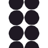 Isot Kivet - white back / black dots 001 - cotton - Marimekko fabric