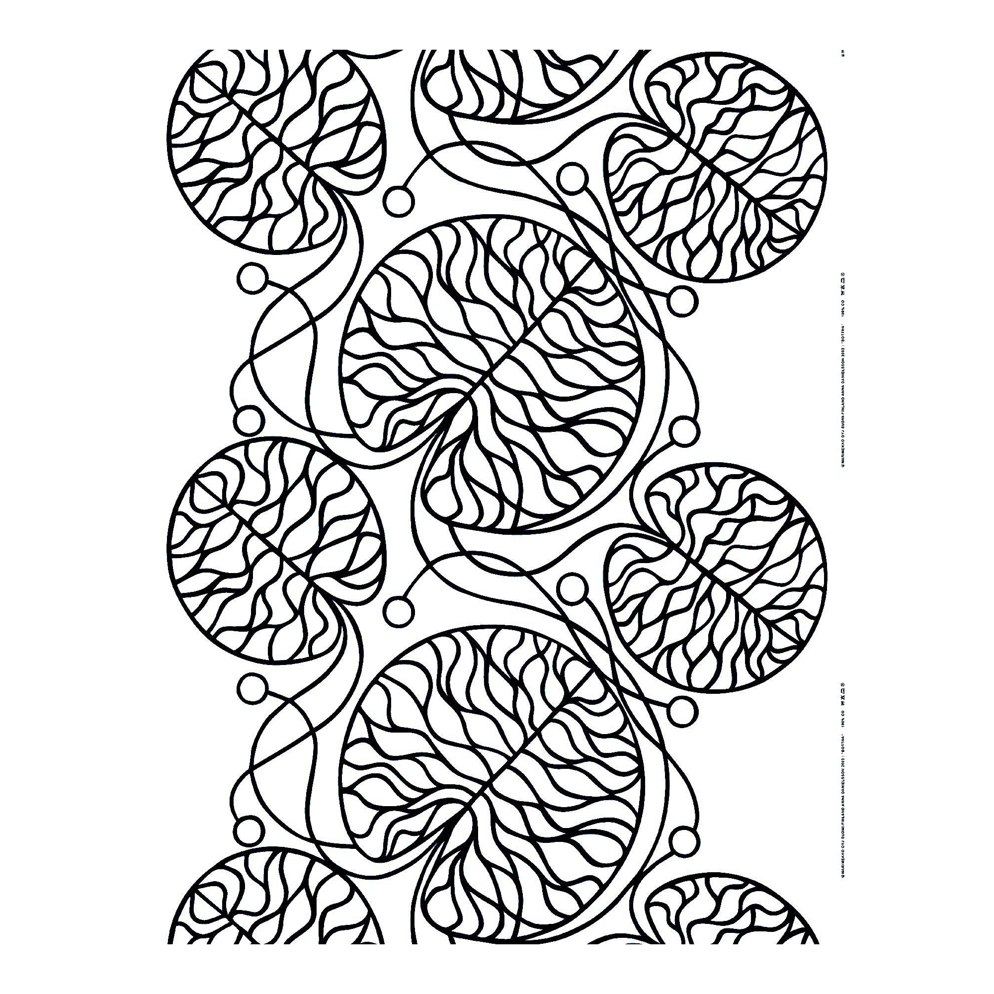 Bottna - black & white 190 - cotton - Marimekko fabric