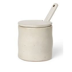 Jar with spoon – Flow off-white - Ferm Living