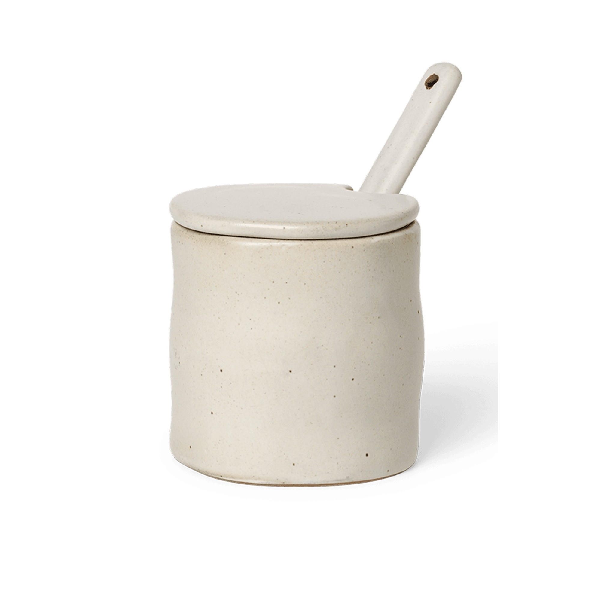 Jar with spoon – Flow off-white - Ferm Living