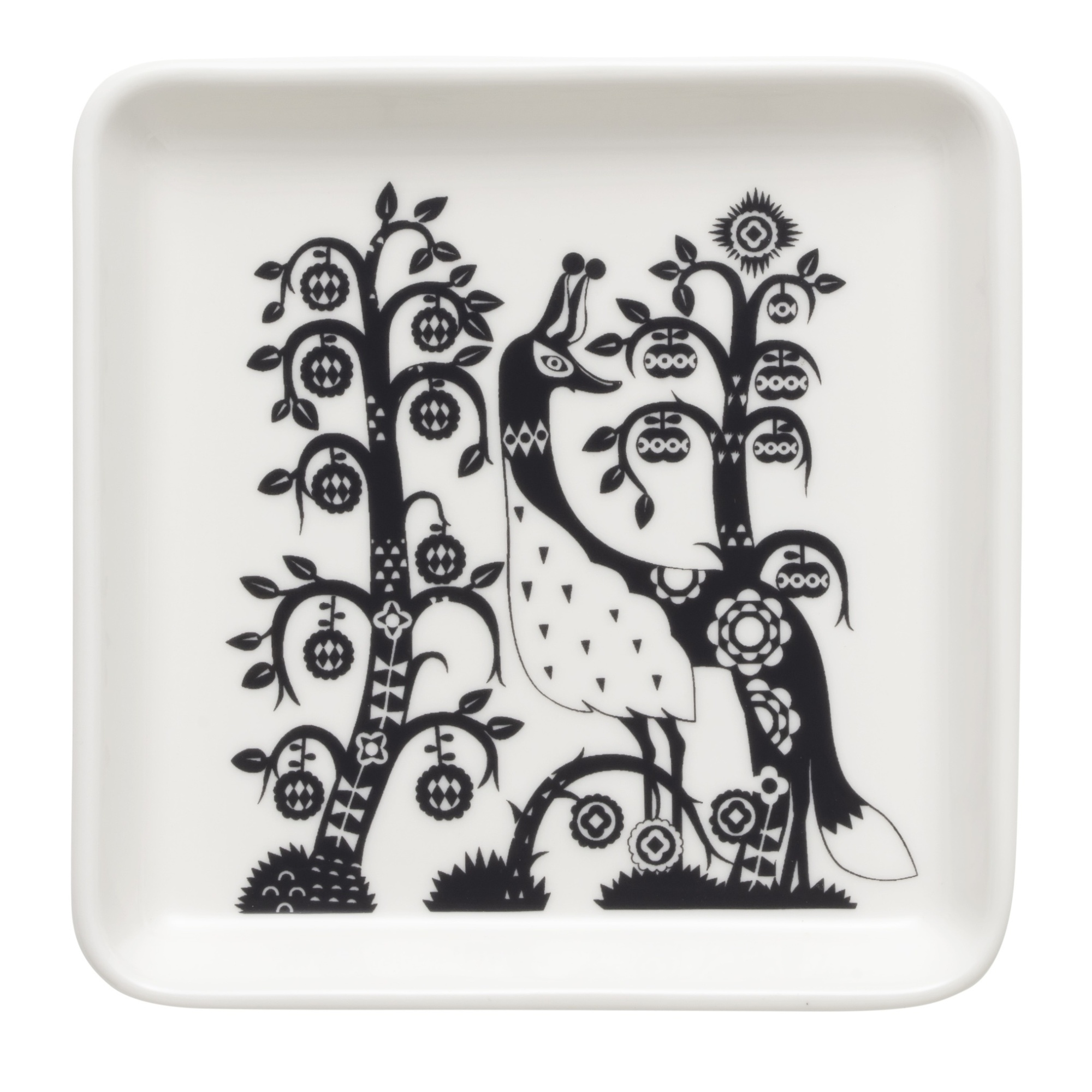 12 x 12 cm - assiette carré Taika noir - Iittala