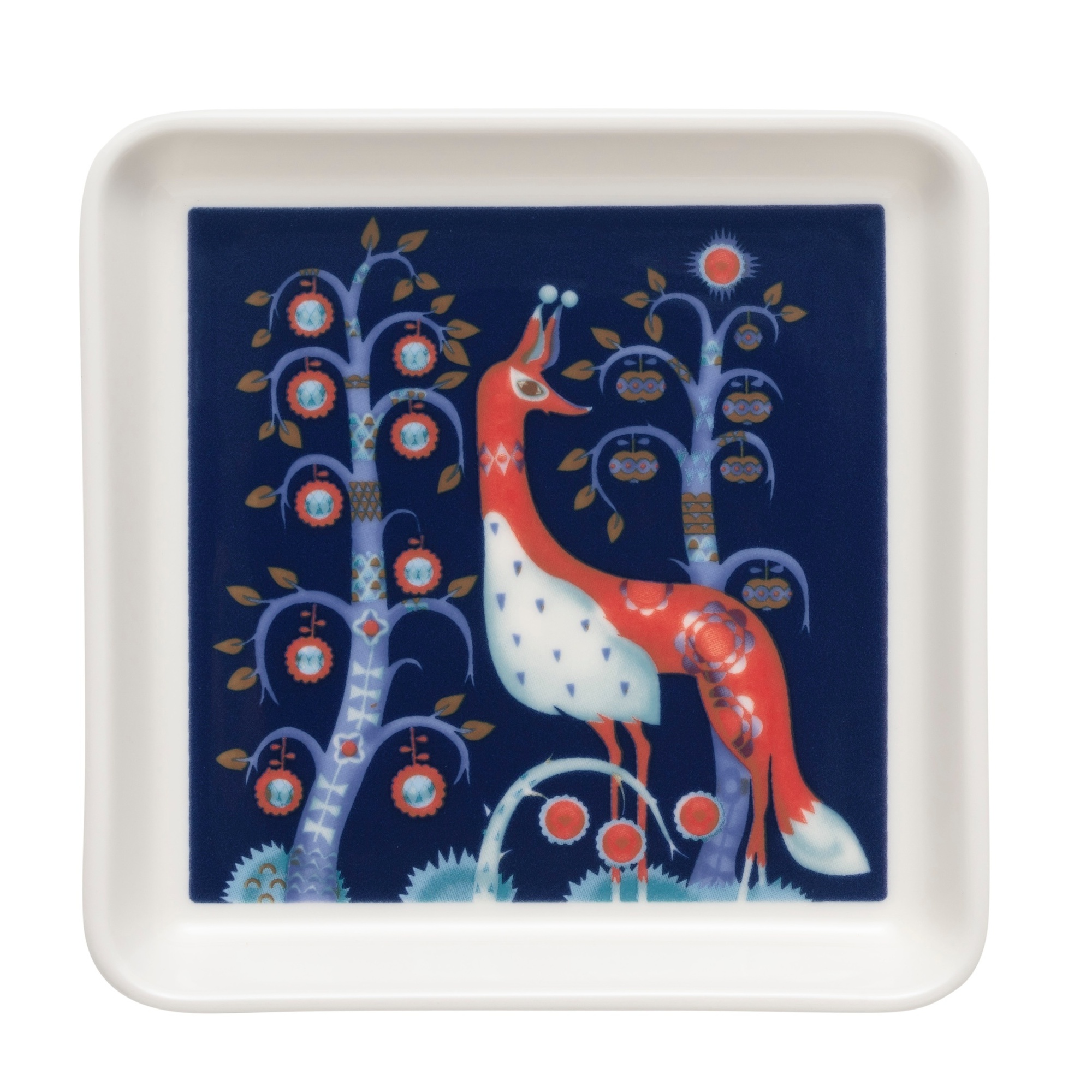 12 x 12 cm - assiette carré Taika bleu - Iittala