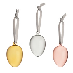 Glass egg 60 mm 3-set mix warm yellow, stunning grey and elegant powder - Iittala