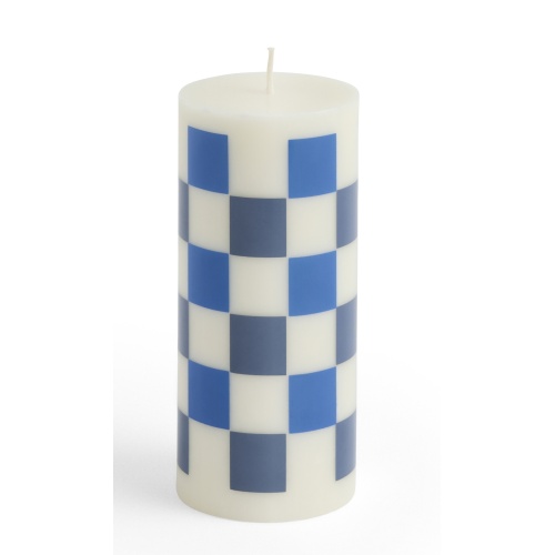 bougie Column petite - blanc cassé et bleus - HAY