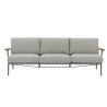 Settle - 3-seater sofa - Ribbed weave 2 / Dark Green - Muuto