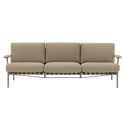 Settle - 3-seater sofa - Ribbed weave 5 / Taupe - Muuto