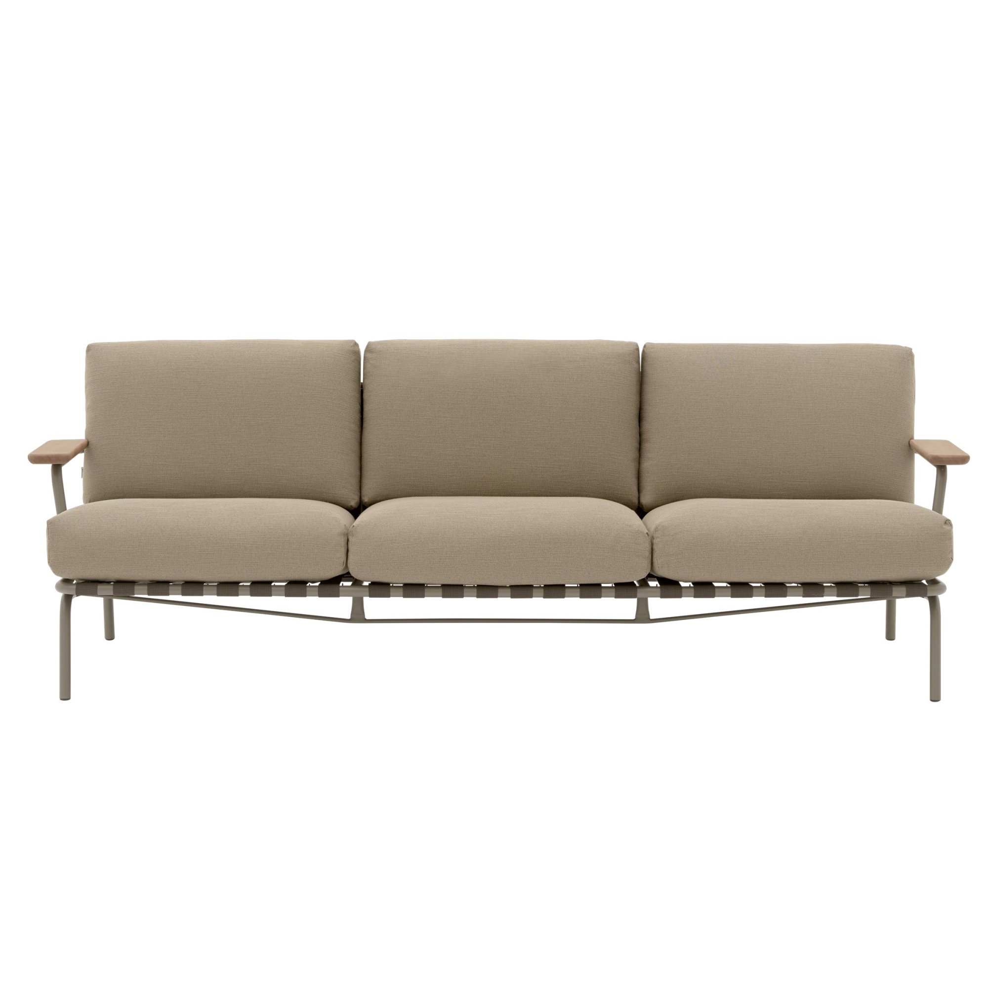 Settle - Canapé 3 places - Tissage côtelé 5 / Taupe - Muuto