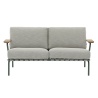 Settle - 2-seater sofa -Ribbed weave 2 / Dark green - Muuto