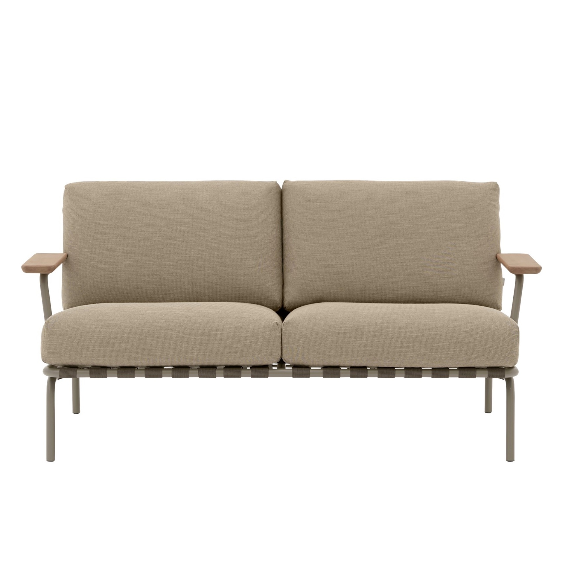 Settle - 2-seater sofa - Ribbed weave 5 / Taupe - Muuto