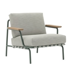 Settle - Lounge chair - Ribbed weave 2 / Dark green - Muuto