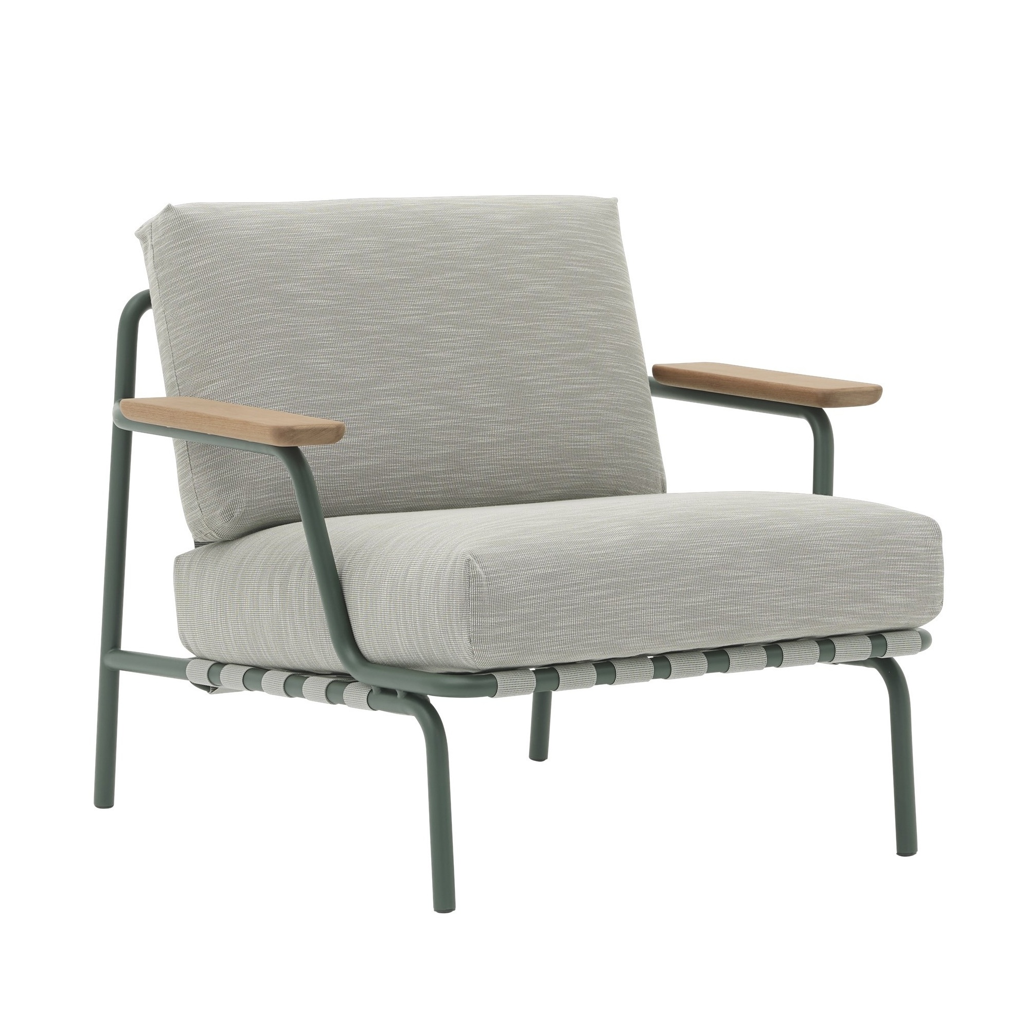 Settle - Lounge chair - Ribbed weave 2 / Dark green - Muuto