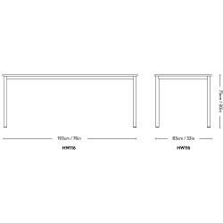 &Tradition – Drip HW116 table, oak and black