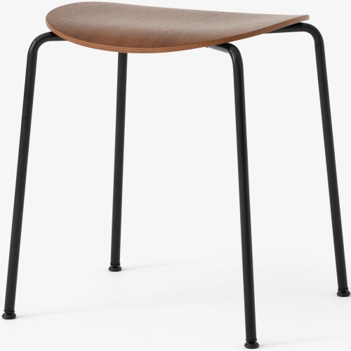 &Tradition – Pavilion AV36 stool, walnut and black