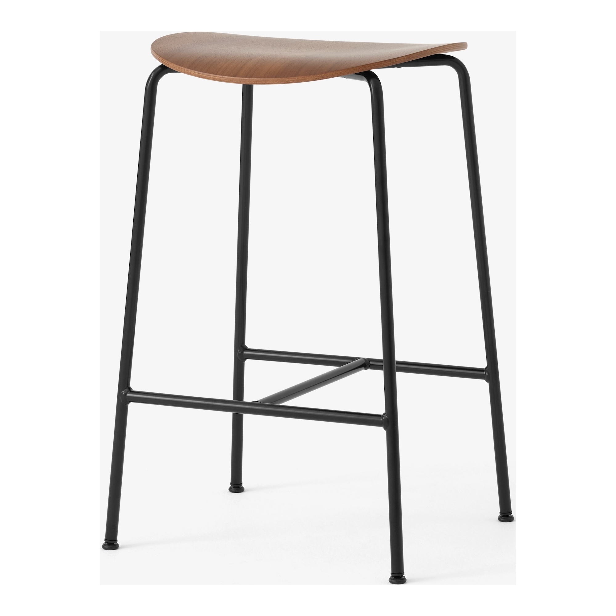 &Tradition – Pavilion AV37 counter stool, walnut and black