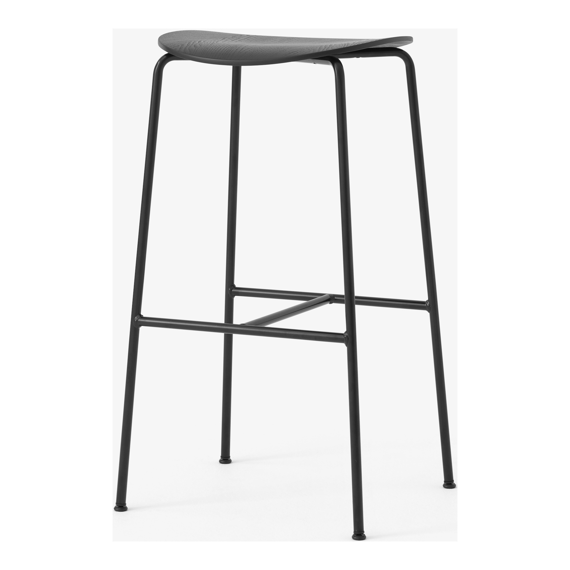 &Tradition – Pavilion AV38 bar stool, black oak and black