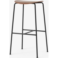 &Tradition – Pavilion AV38 bar stool, walnut and black