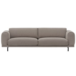 Muuto – Rest sofa 3-seater, Hearth 6 + black metal legs