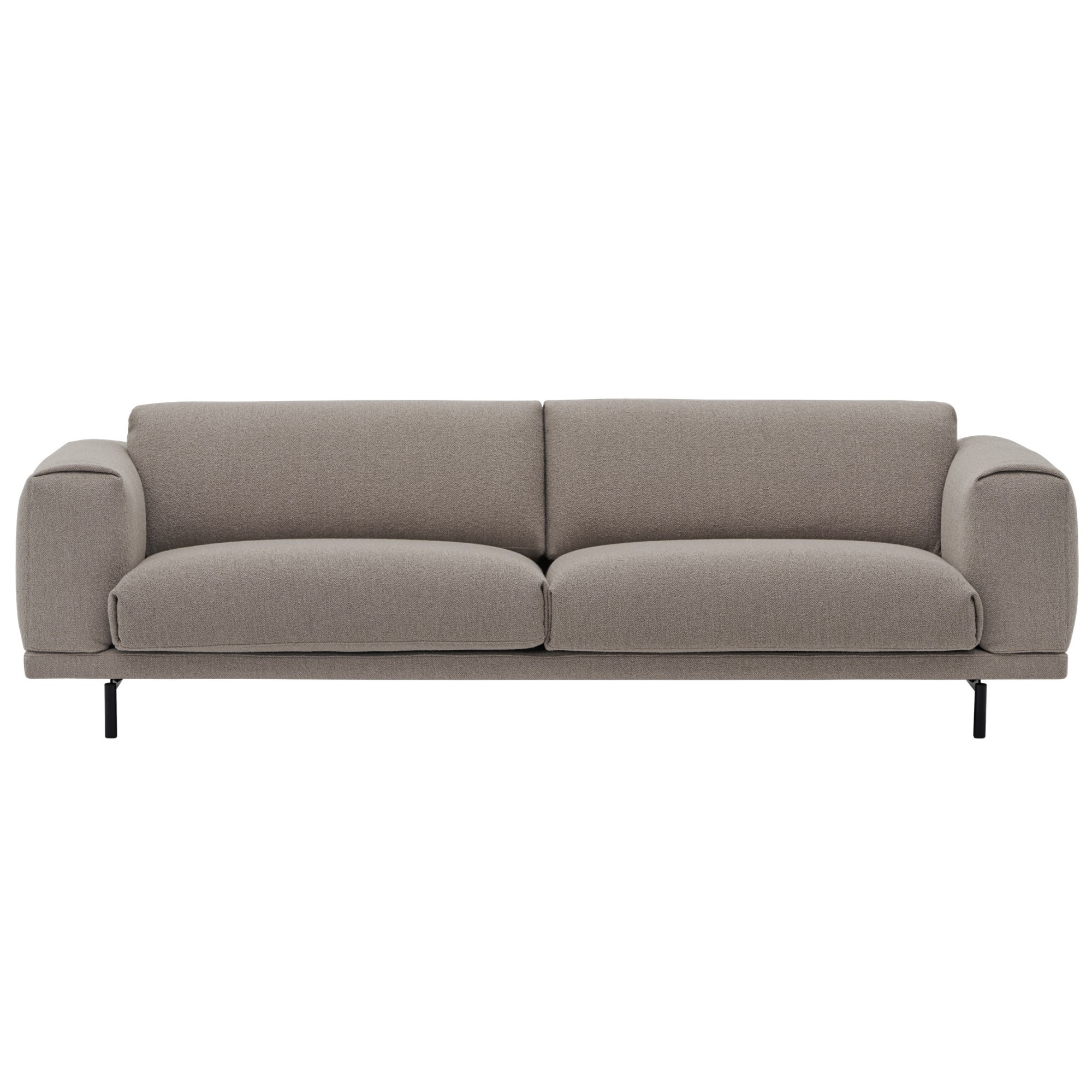 Muuto – Rest sofa 3-seater, Hearth 6 + black metal legs