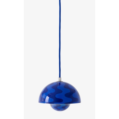 &Tradition – FlowerPot VP10 pendant, Cobalt blue & Twilight Blue pattern