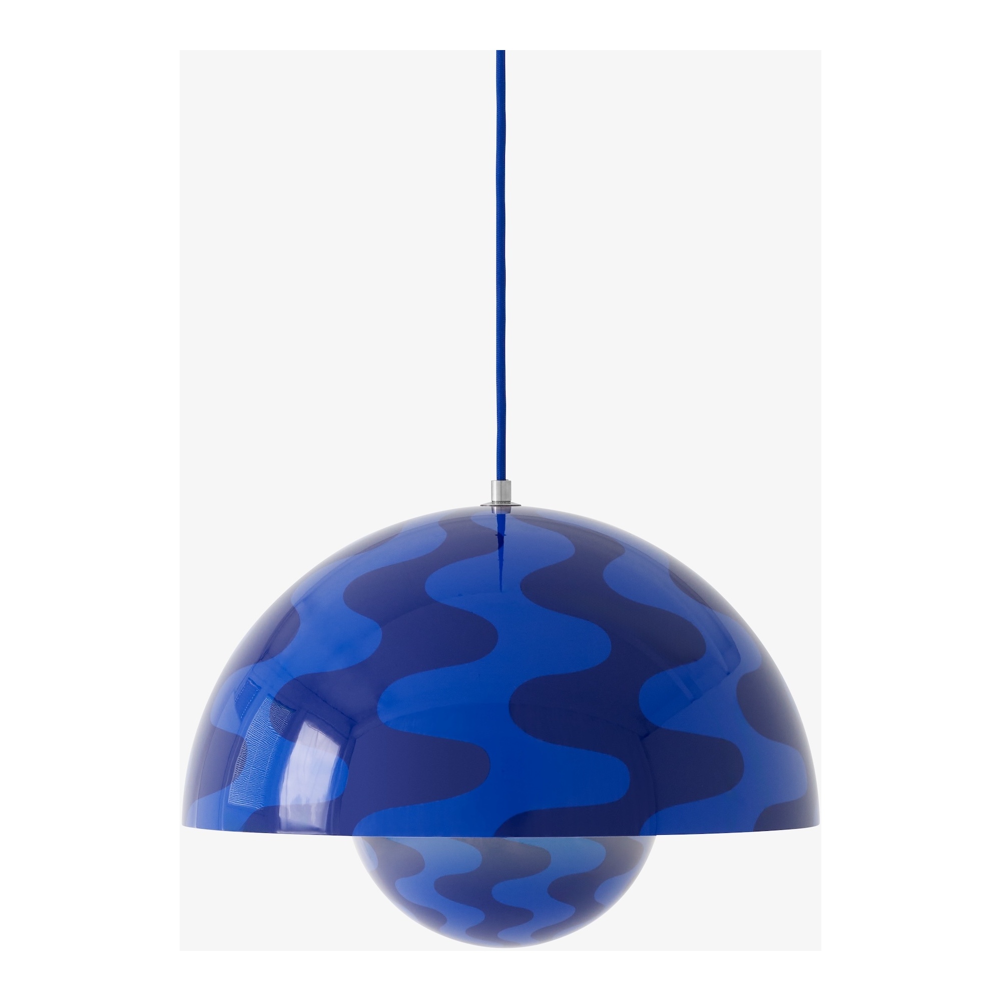 &Tradition – FlowerPot VP7 pendant, Cobalt blue & Twilight Blue pattern