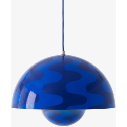 &Tradition – FlowerPot VP2 pendant, Cobalt blue & Twilight Blue pattern