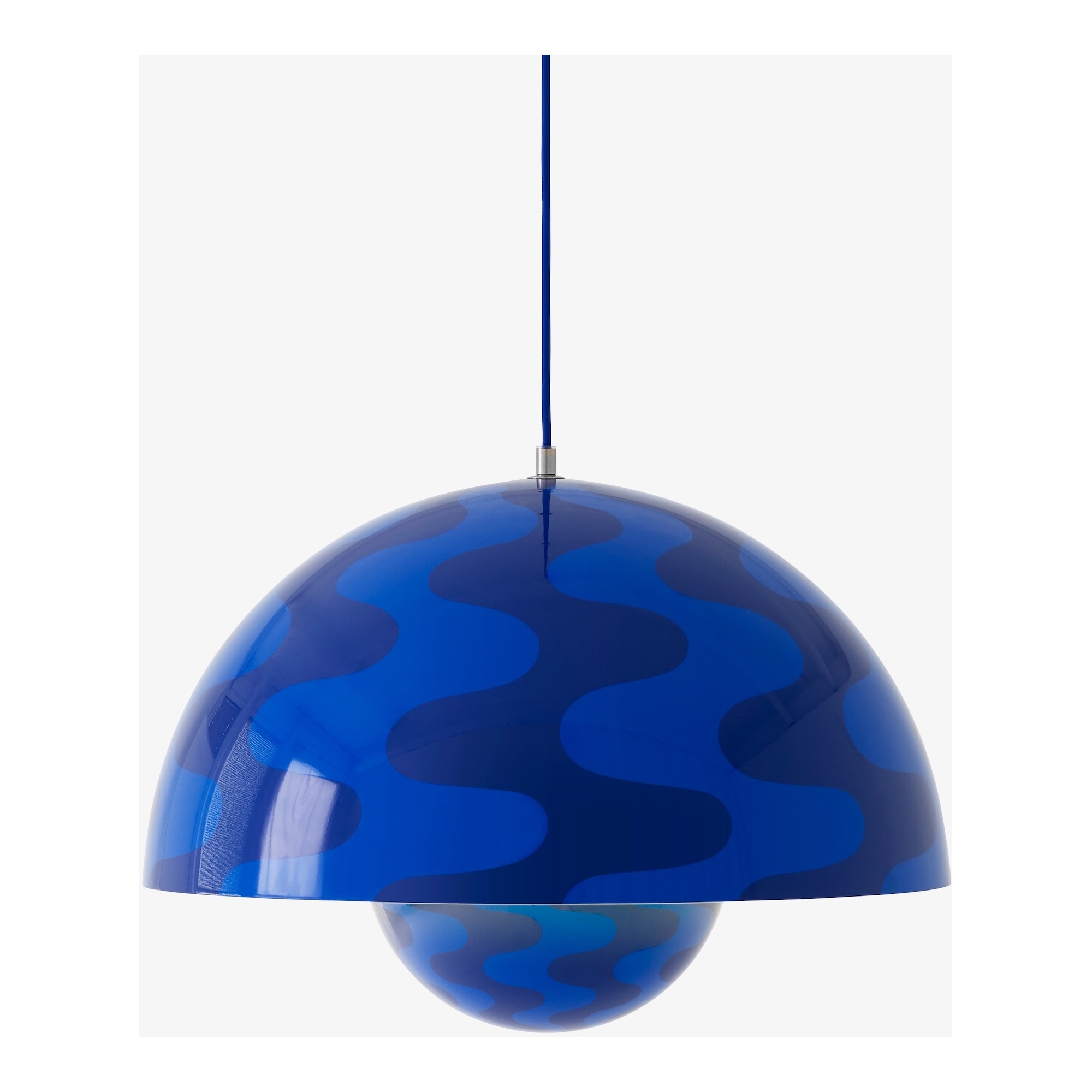 &Tradition – FlowerPot VP2 pendant, Cobalt blue & Twilight Blue pattern