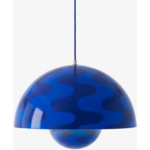 &Tradition – FlowerPot VP2 pendant, Cobalt blue & Twilight Blue pattern