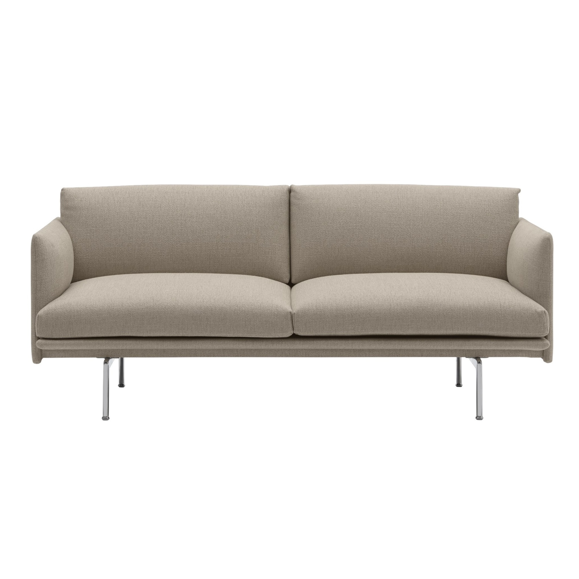 Muuto – Rest sofa 2-seater, Hearth 6 fabric + black metal legs