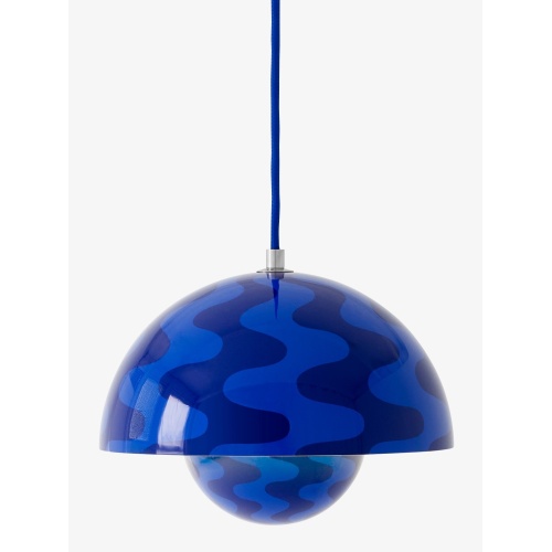 &Tradition – FlowerPot VP1 pendant, Cobalt blue & Twilight Blue pattern