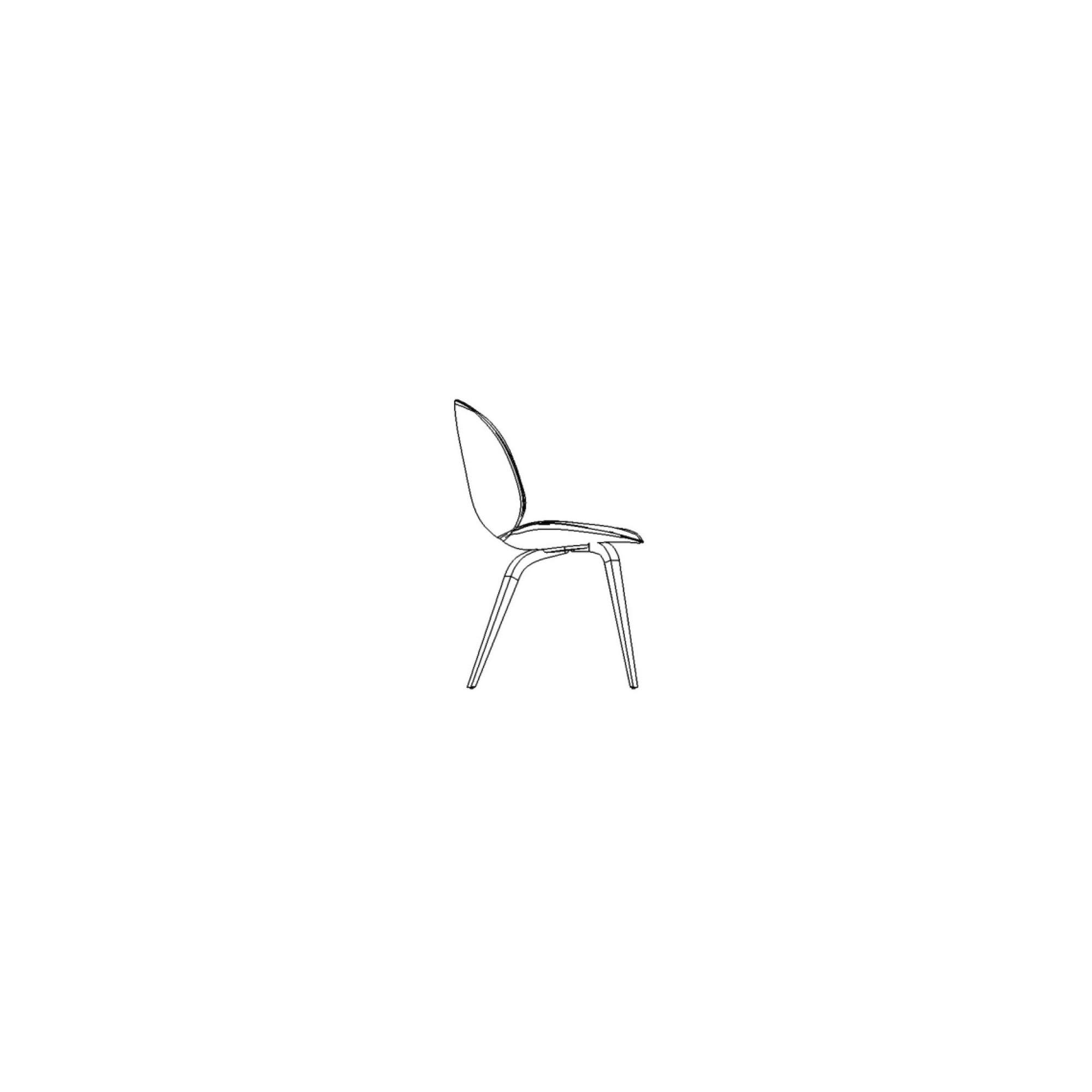 plastic Beetle chair - wooden base - Gubi