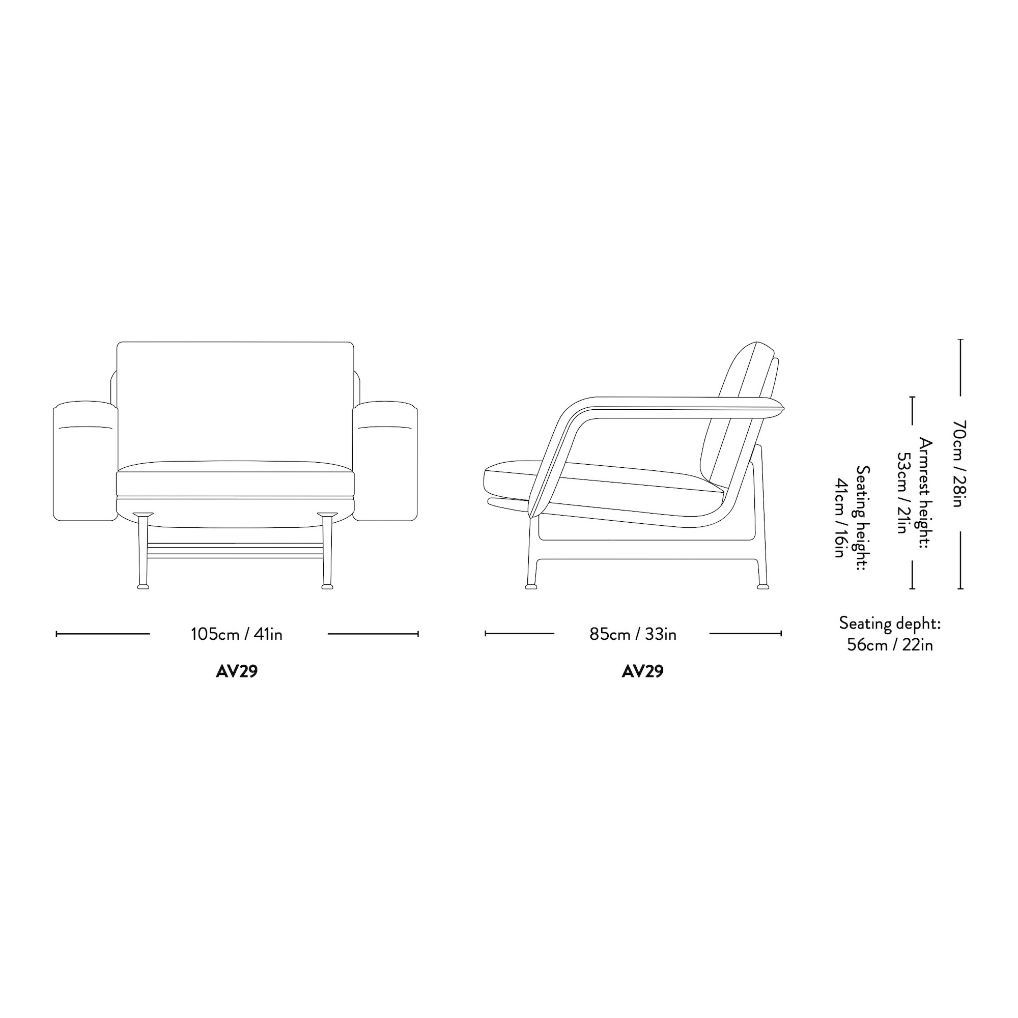 &Tradition – Fauteuil Meantime AV29