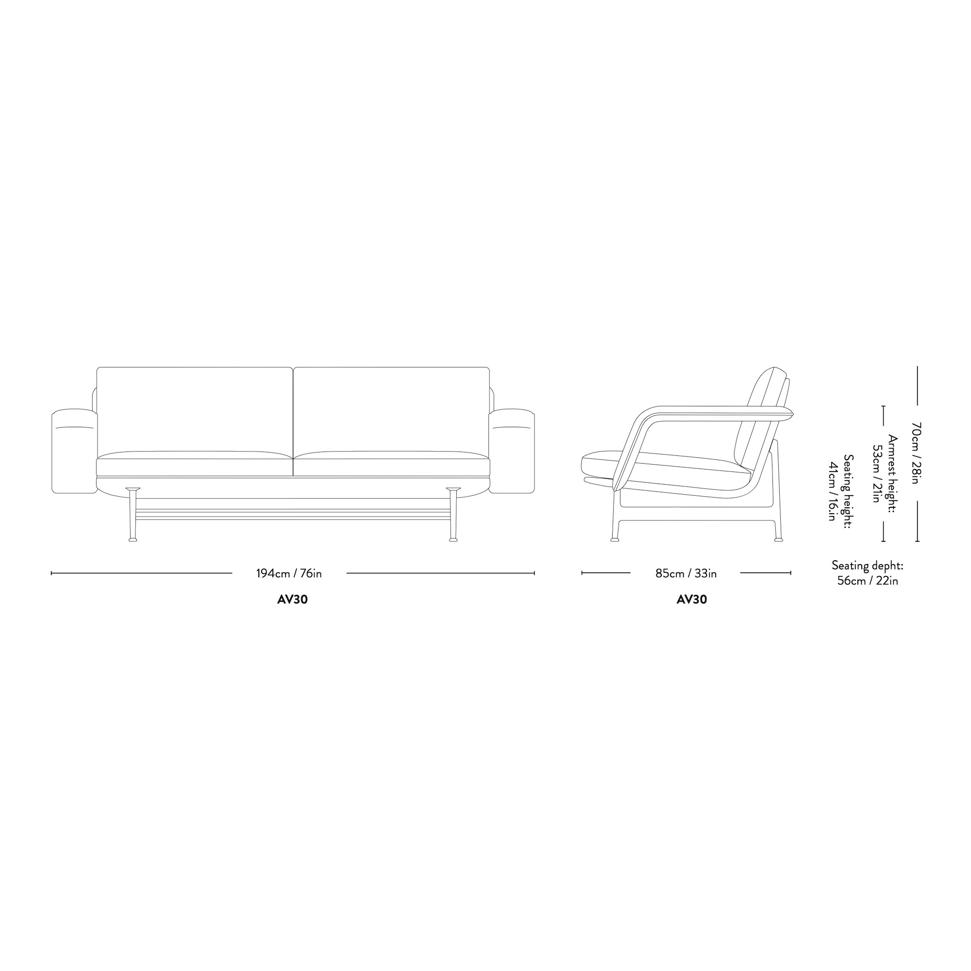 &Tradition – Meantime AV30 sofa