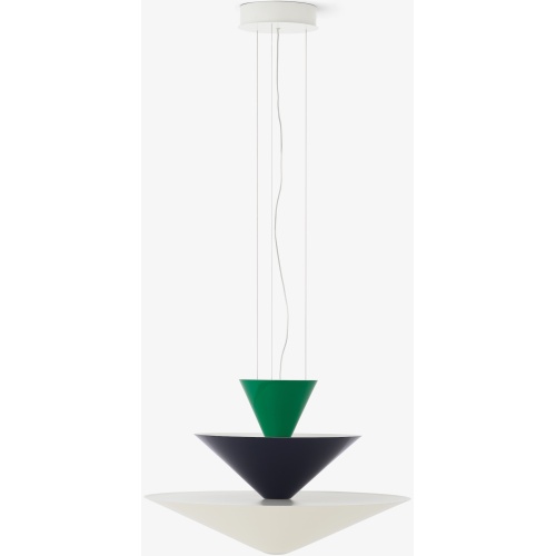 &Tradition – Gio LN14 pendant, Signal green, Deep blue & Ecru white