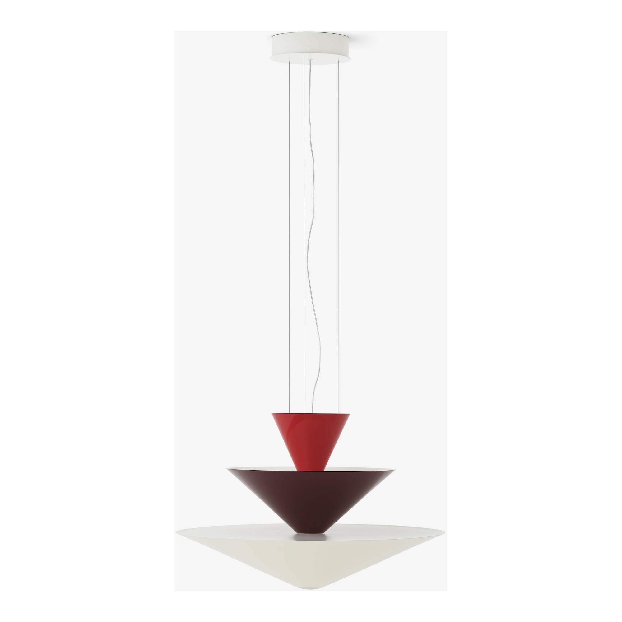 &Tradition – Gio LN14 pendant, Vermilion red, Dark burgundy & Ecru white