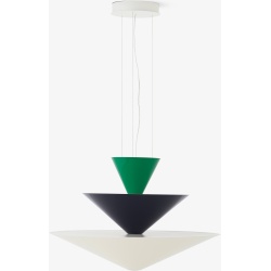 &Tradition – Suspension Gio LN15, Signal green, Deep blue & Ecru white