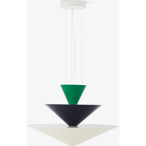 &Tradition – Gio LN15 pendant, Signal green, Deep blue & Ecru white