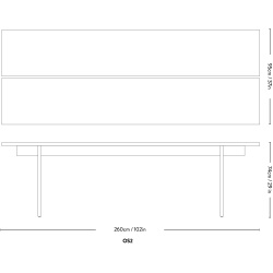 &Tradition – Ita OS2 dining table, dark stained oak