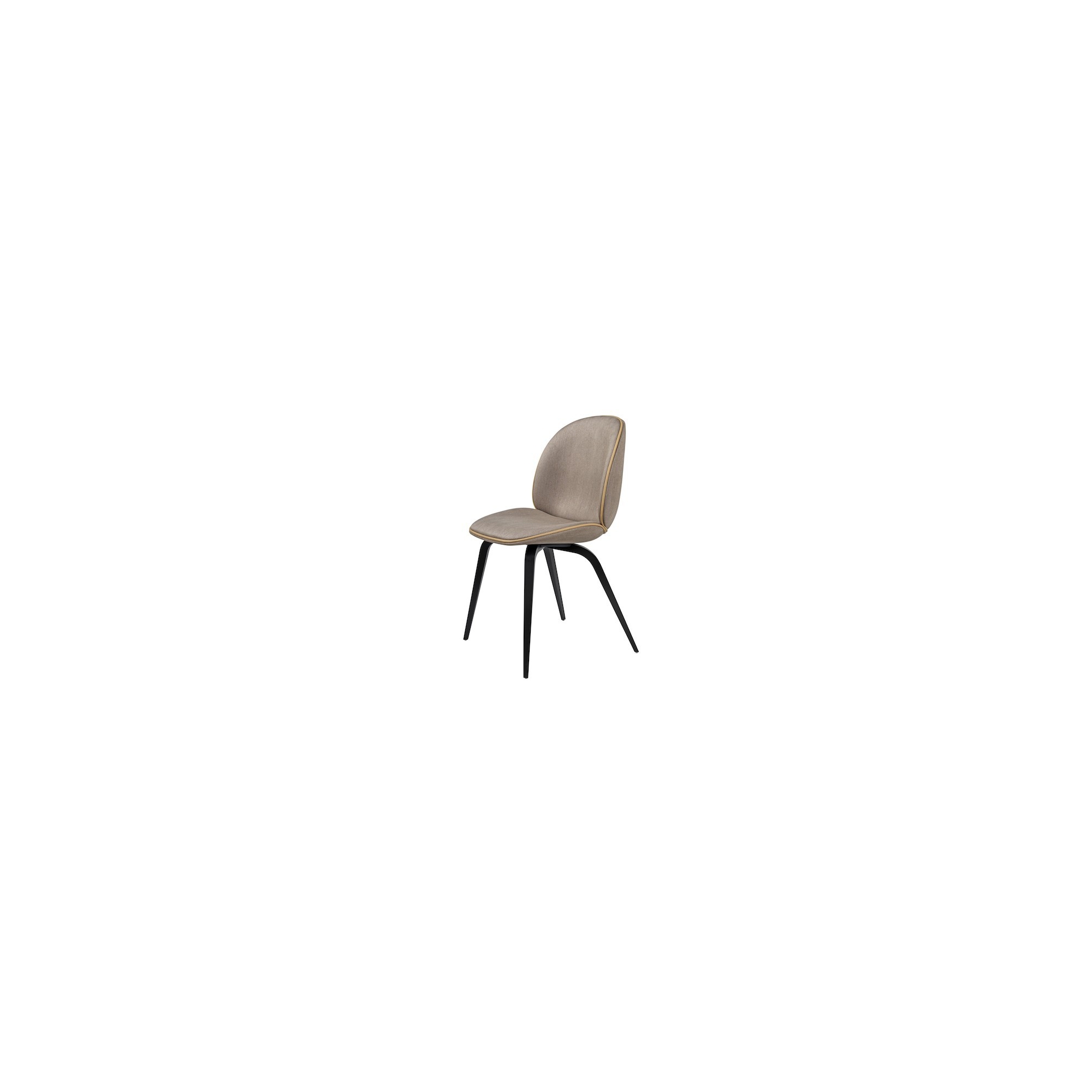 chianti 05 + Sierra 1699 leather piping + black stained beech base - Beetle Chair - Gubi