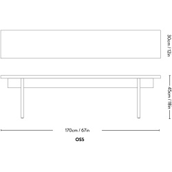 &Tradition – Banc Ita OS5, chêne teinté foncé