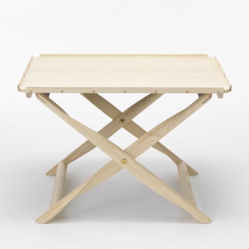 white oiled ash, natural canvas + plateau - Propeller stool - Carl Hansen & Søn