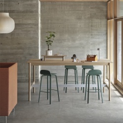 High table 115 x 360 cm H95 - oak / veneer oak - Linear System - Muuto