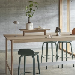 High table 115 x 480 cm H105 - oak / veneer oak - Linear System - Muuto