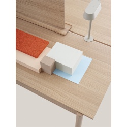 High table 115 x 240 cm H105 - oak / veneer oak - Linear System - Muuto