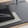 High table 115 x 240 cm H95 - black nanolaminate / black ABS / oak - Linear System - Muuto