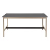 High table 115 x 240 cm H105 - black nanolaminate / black ABS / oak - Linear System - Muuto