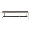 High table 115 x 360 cm H105 - black nanolaminate / black ABS / oak - Linear System - Muuto