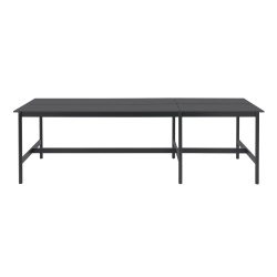 High table 115 x 360 cm H105 - black nanolaminate / black ABS / black - Linear System - Muuto