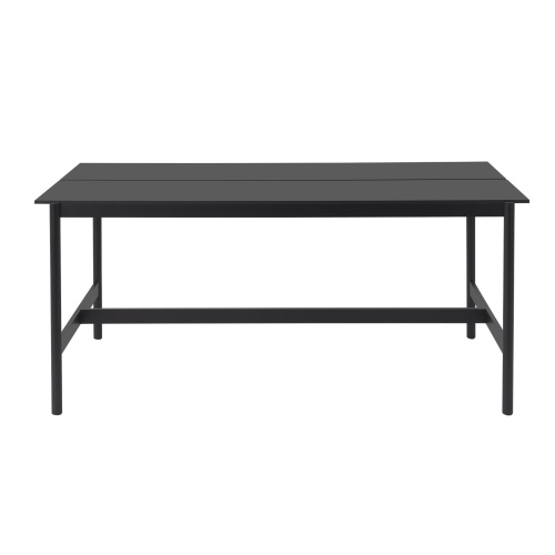 High table 115 x 240 cm H105 - black nanolaminate / black ABS / black - Linear System - Muuto