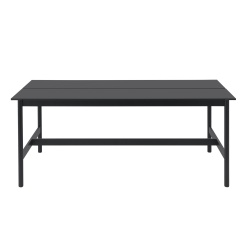 Table haute 115 x 240 cm H95 - nanolaminé noir / ABS noir / noir - Linear System - Muuto