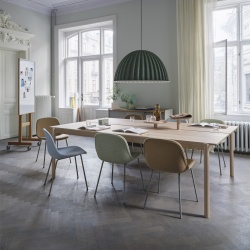 High table 115 x 360 cm H105 - oak / veneer oak - Linear System - Muuto